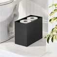 thumbnail image 2 of mDesign Tall Steel Toilet Paper 4-Roll Bathroom Storage Holder Bin - Matte Black, 2 of 6