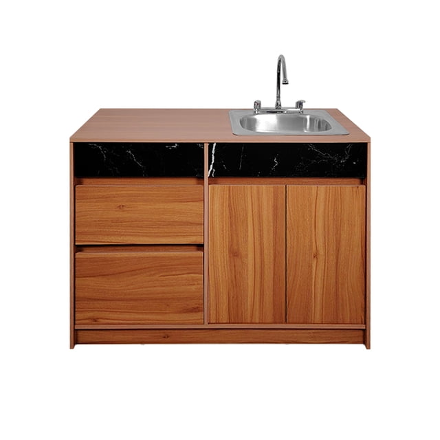 Gabinete de Cocina Integral Madi, Mueble Inferior Encimera y Tarja, Diseño Moderno y Funcional, Almacenamiento Amplio.