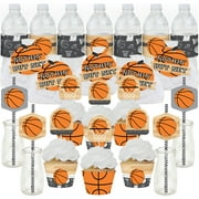 Big Dot of Happiness Nothin' But Net - Basketball - Baby Shower or Birthday Party Favors and Cupcake Kit - Fabulous Favor Party Pack - 100 Pieces