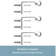 thumbnail image 5 of Kenney Jillian Petite Cafe Steel Decorative Window Curtain Rod, 48-86" Adjustable Length, 1/2" Dia., White Marble, 5 of 6