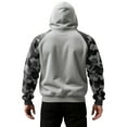 thumbnail image 4 of Men'S Hoodies Camo Sweatshirts Fashion Fall winter Hoodies Pullover Drawstring Winter Long Sleeve Shirt With Kangaroo Pocke Light Gray 2XL, 4 of 5