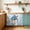 Light Blue, variant on Cabinet Curtains 10"W x 11"L, Crab Sink Skirt for Bathroom Kitchen Self Adhesive, Blue Coastal Starfish Ocean Coral Nautical Desk Privacy Short Curtain for Shelves Closet Table Storage