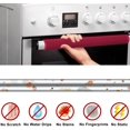thumbnail image 3 of Ziyoot 5Pcs Refrigerator Door Handle Cover Washable Kitchen Appliance Decor Handles Fridge Oven Microwave Dishwasher Antiskid Protector, Keep Off Fingerprints Food Stains (Burgundy), 3 of 7