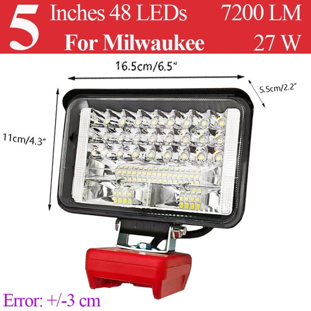 Para Piezas de Herramienta Eléctrica M18 para Mil*wau*kee Batería de Iones de Litio de 18V Luces LED de Trabajo Linternas Lámparas de Acampar Foco de Antorcha Linternas