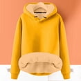 thumbnail image 2 of Krdevn Autumn Winter Solid Color Velvet Hoodie Lady - Cozy Velvet Hoodie, Warm Winter Hoodie, Casual Pullover, Soft Hooded Sweatshirt for Women, Size for L, 2 of 4