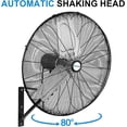 thumbnail image 6 of Achazel 24" Industrial Wall Mount Fan, 3-Speed 6500 CFM High Velocity Oscillating Heavy Duty Air Circulator for Garage Warehouse Shop, UL Listed, 6 of 8