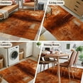 thumbnail image 5 of Burnt Orange Runner Rug 2.7x5 FT,Non Slip Entryway Carpet,Retro Oil Painting Modern Abstract Art Aesthetics Washable Soft Floor Carpet Entrance Mat Throw Rug for Hallway Laundry Room Bedside, 5 of 9