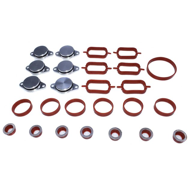 32mm / 22mm Aluminium Swirl Flaps Cover Manifold Gasket Kit For Bmw E46 E60 E90 E91 11617790198 11612245439 11617800585