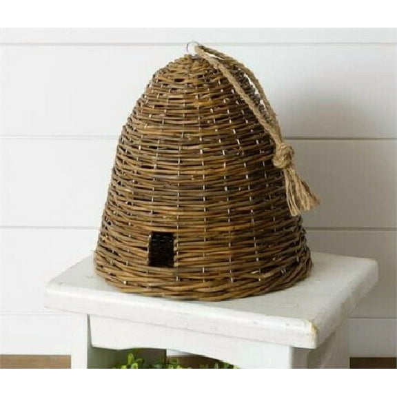 Brown Honey Bee Hive Skep Willow Wicker