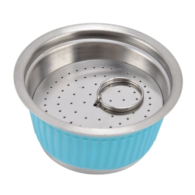 Ensemble de Capsules de Café Réutilisables, Protection de l'Environnement de Qualité Alimentaire 40ml Cuillère Filtre à Capsule de Café Réutilisable Sain pour Bureau Bleu, Orange, Couleur Café