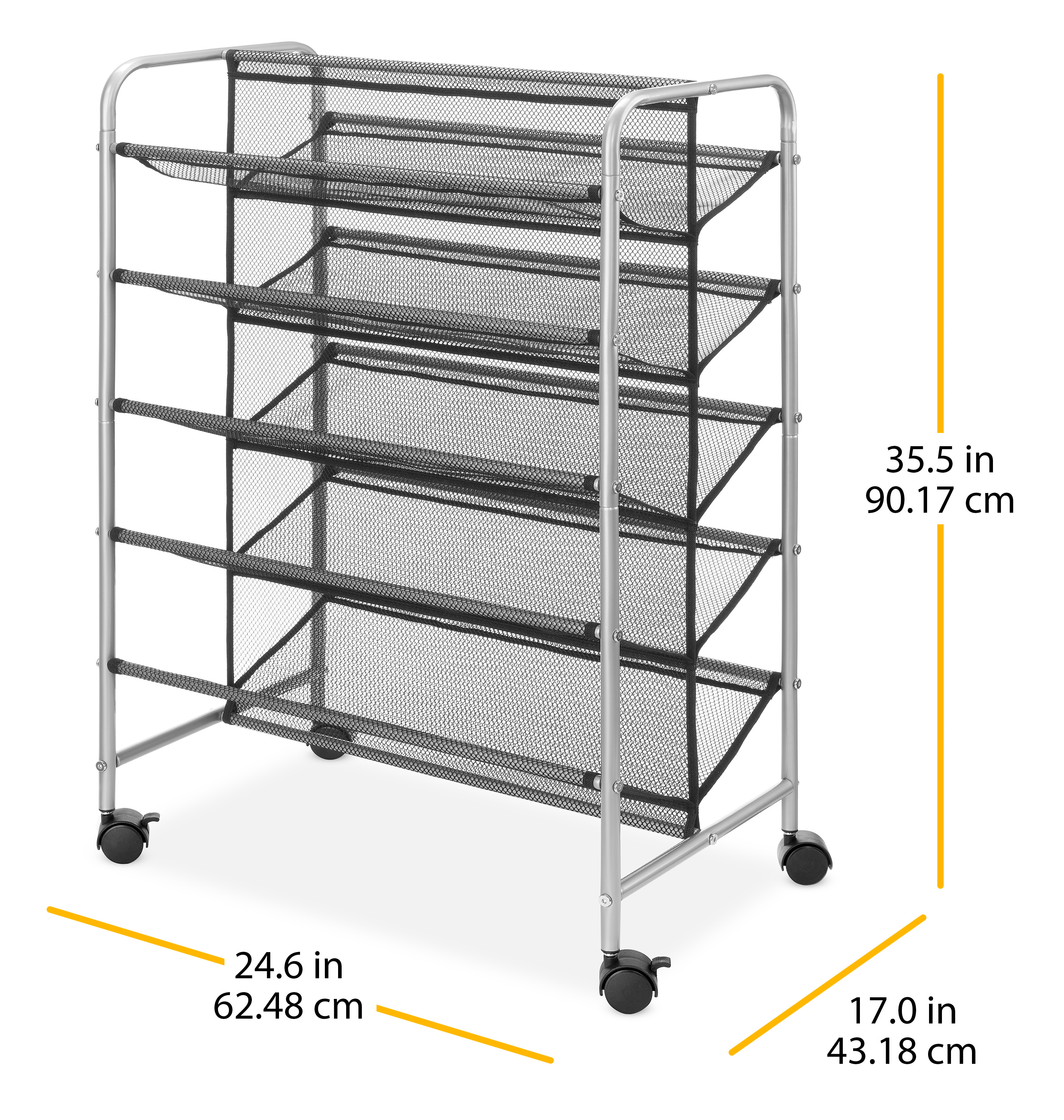 Mainstays 5-Tier Black Metal Mesh Shoe Rack, 30-Pair Capacity photo 6