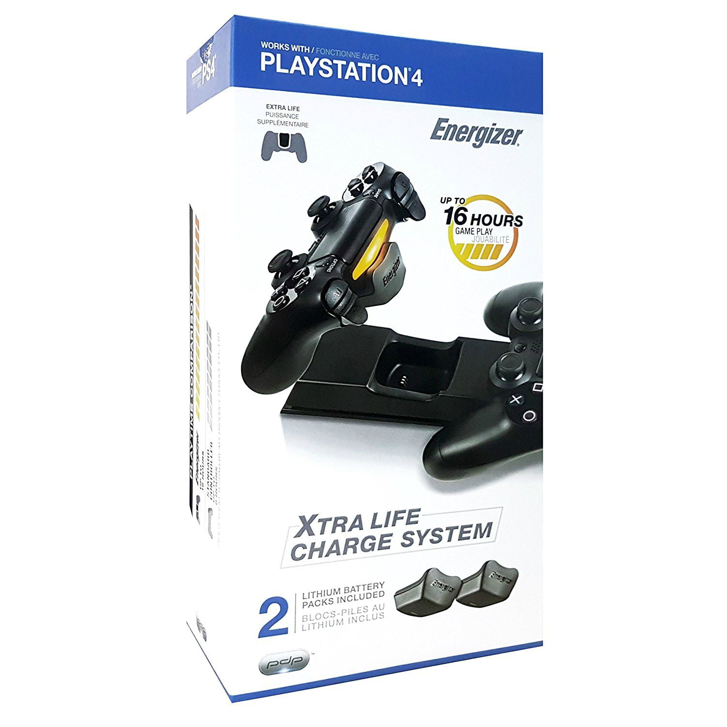 Zeeanemoon Pat matchmaker PDP Energizer Extra Life Charge System + 2X Battery Packs for PlayStation 4  PS4 - Walmart.com