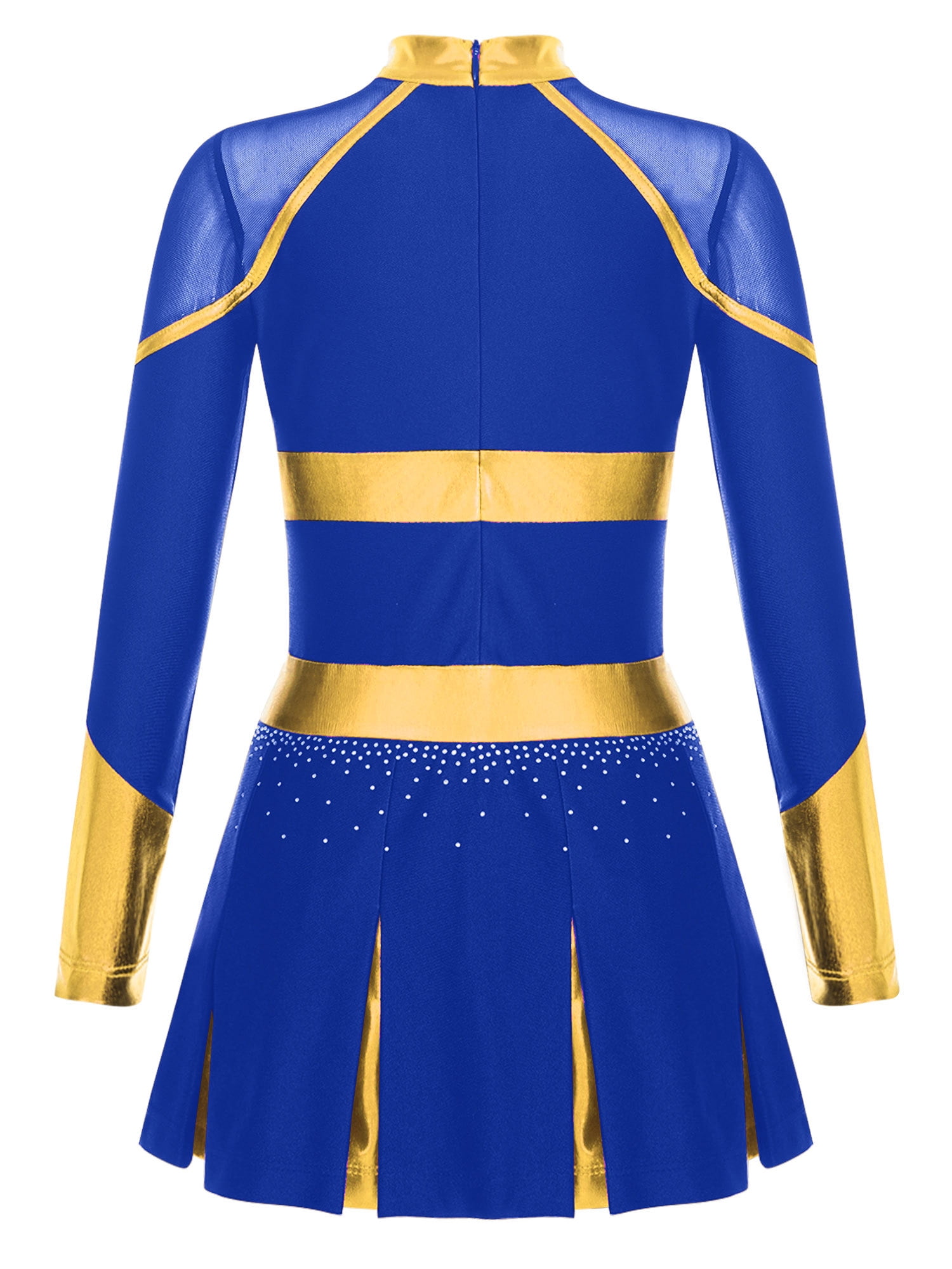 iiniim Cheer Leader Girls Cheerleading Uniform Complete Dress Blue 8
