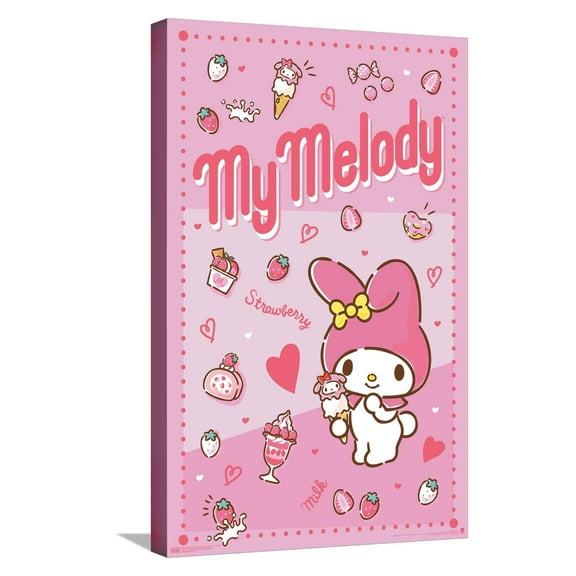 Hello Kitty and Friends: 23 My Favorite Flavor - My Melody Canvas Wall Poster, 14.725" x 22.375"