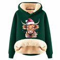 thumbnail image 1 of WILLBEST Sudadera para Mujer, Estilo Vaquero Navideño, con Capucha y Estampado Grueso XX-Grande, 1 of 4