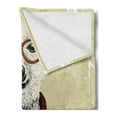 thumbnail image 2 of Animal Soft Flannel Fleece Throw Blanket, Hipster Bear with Glasses Scarf Jacket Wild Mammal Humorous Artwork, Cozy Plush for Indoor and Outdoor Use, 50" x 70", Cream Dark Orange Black, by Ambesonne, 2 of 5