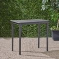 thumbnail image 2 of Outdoor Minimalist Acacia Wood Rectangle Bar Table Teak Finish Weather-Resistant Bar Height Easy Assembly Patio Table, 2 of 10