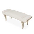 thumbnail image 6 of Michael Amini Villa Cherie Faux Fur Fabric Bed Bench in Pearl Ivory/Chardonnay, 6 of 11