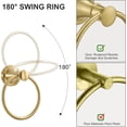 thumbnail image 4 of Woeilo Brushed Gold Bathroom Towel Ring Towel Rack, Rust-Proof Wall-Mounted Bathroom Hardware Accessories SUS 304 Stainless Steel Towel Rack Brushed Gold, 4 of 5