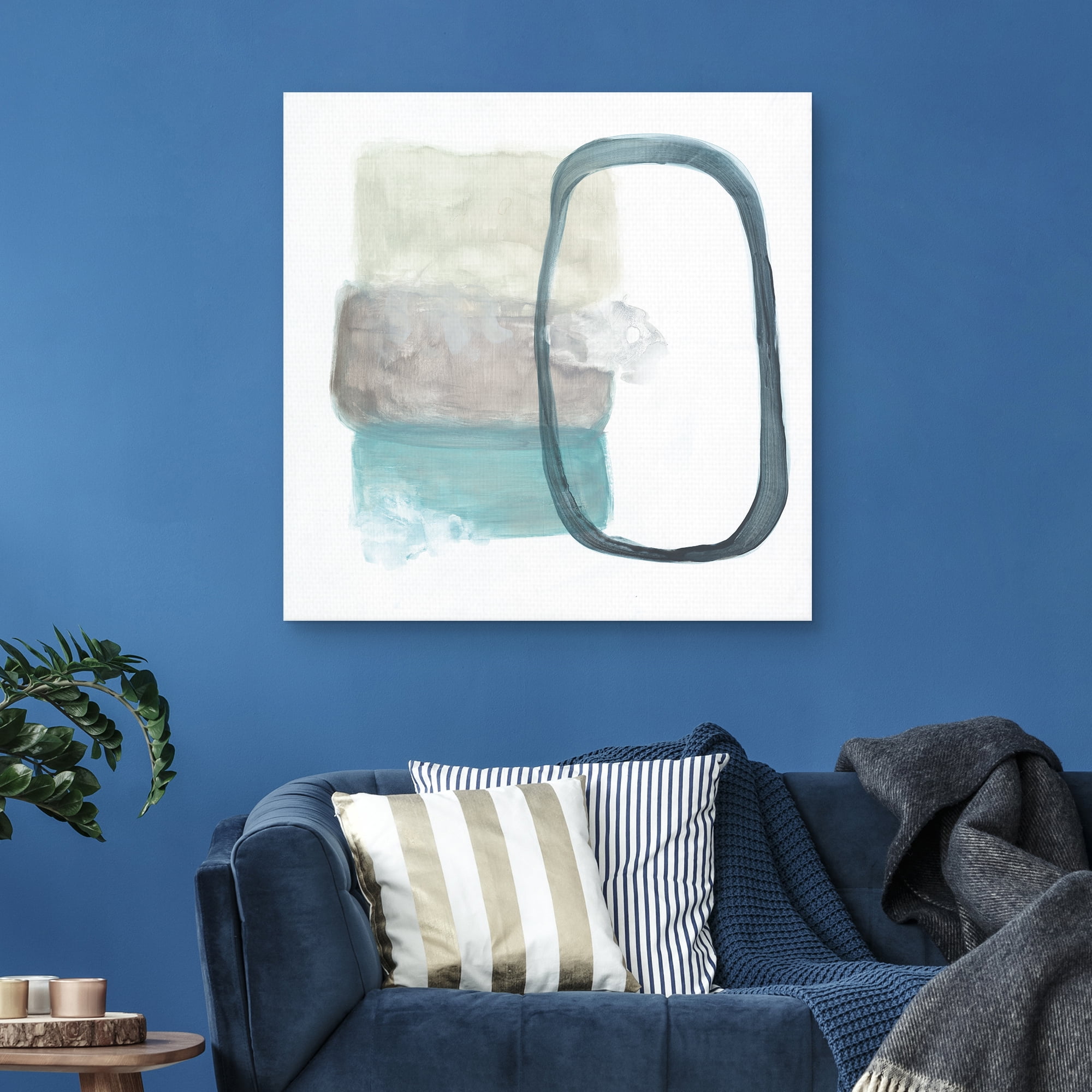 Transparencies Aqua II by Décor Design Canvas Art Print, 1.5" x 35"