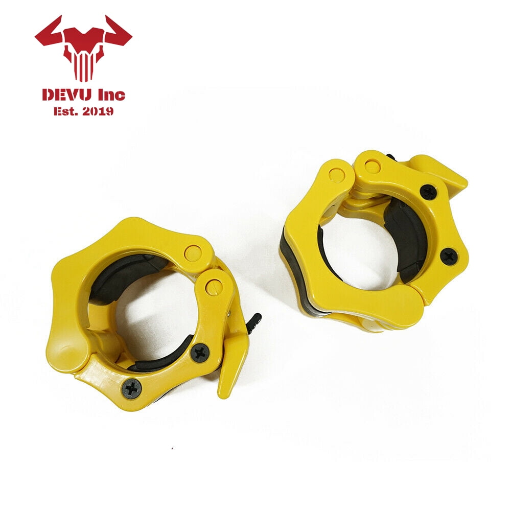 Olympic Barbell Clamps 2 inch Quick Release Pair 2" Hole Barbell Clamp