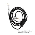 thumbnail image 2 of Shisuyan Earphone Control Wire Headphone Cable Anti Interference Shielding Layer 1Pcs 47.2x0.8in, 2 of 8