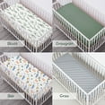 thumbnail image 3 of Grape Baby 4PK" Fitted Crib Sheets for Boys Girls,Organic Elastic fabric,Huggable Bear, 3 of 7