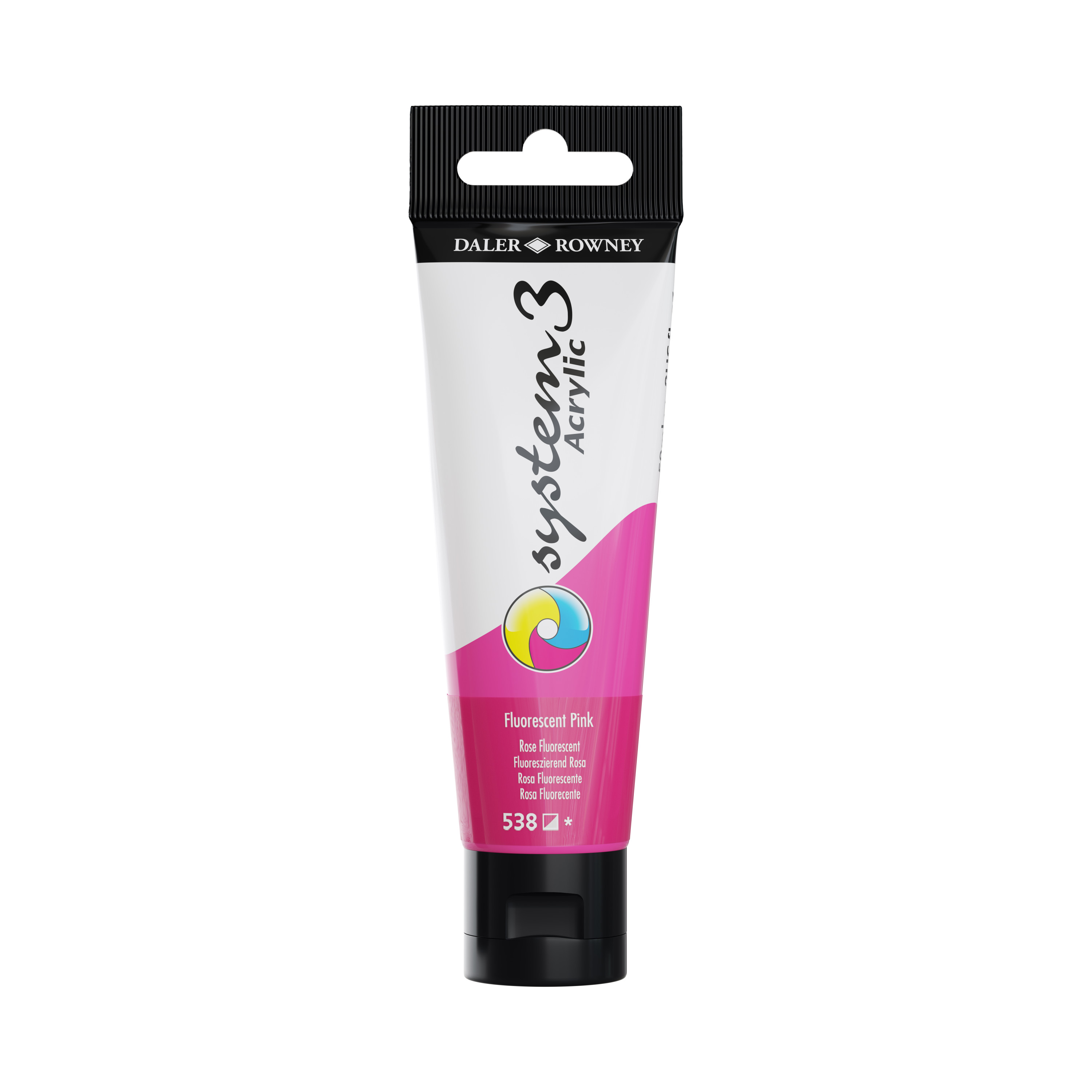 Daler-Rowney Original System 3 Acrylic, 59ml, Fluorescent Pink