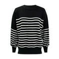 thumbnail image 5 of Yindaity Womens Oversized Sweatshirt Crewneck Sweatshirts Long Sleeve Tops Casual Side Split Black,S, 5 of 5