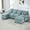 Mint Blue, variant on MOONMISS Chenille Upholstered Oversized U-shaped Comfy Modular Sectional Sofa with Storage Ottoman-Emerald