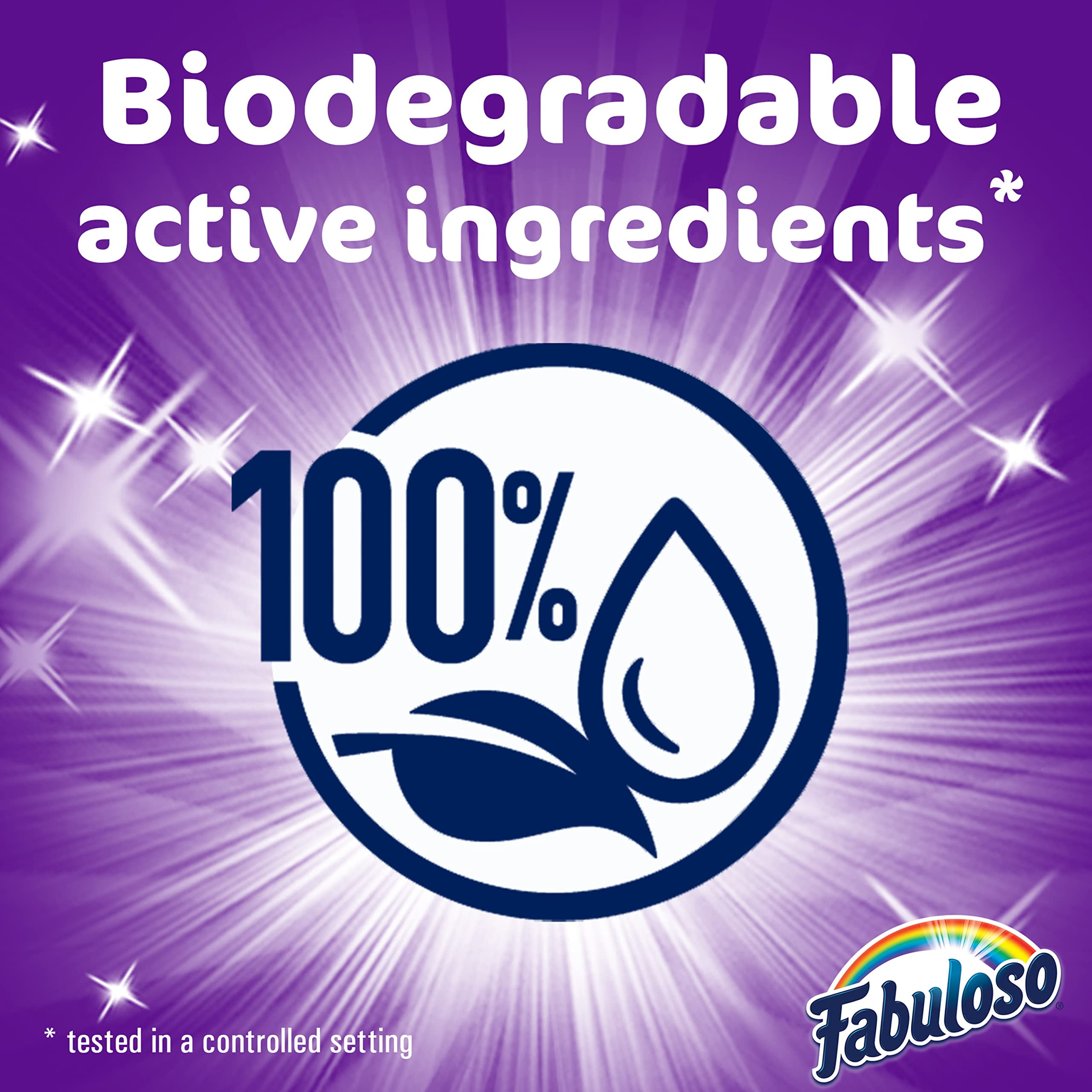 Fabuloso Complete Antibacterial Cleaner - Liquid - 169 fl oz (5.3 quart) - Lavender ScentBottle - 1 Each - Purple