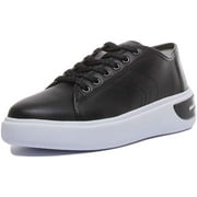 Geox D Ottaya Womens Chunky Sole Lace Up Sneakers In Black Size 8