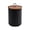Black 1300ml, variant on Jimin Ceramic Canisters Food Storage Jars with Airtight Bamboo Lids for the Kitchen Counter Serving Flour Sugar Cereal and Snacks (Black 260ml)