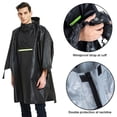 thumbnail image 4 of Capa de lluvia resistente al agua resistente al agua llueve hacia afuera ropa ropa profesional caminata lloving cubiertos impermeables para acampar mochilero negro Inevent HA060485-02, 4 of 7