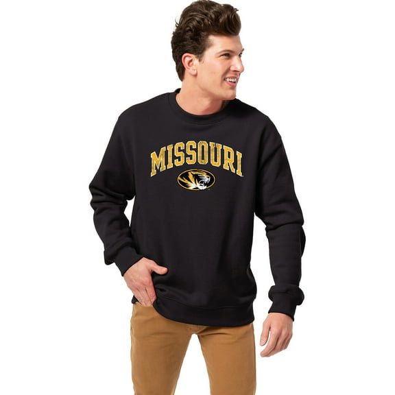 Men's League Collegiate Wear Black Missouri Tigers Essentials 2.0 Fleece Pullover Sweatshirt