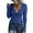 Blue, variant on Women Summer Tops Women Casual Solid T Shirt Long Sleeve Shirt Loose Blouse V Neck Tops Business Blouses for Work with Leggings plus 2x Womens Stretch Work Shirts V Scrub Extra Large Shirts Blue L