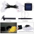 thumbnail image 4 of Guirnalda de 50 luces LED solares con 8 modos de iluminación y forma de lágrima, impermeables, para patio, jardín, árbol de patio, decoración de bodas (blanco cálido), 4 of 5