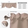 thumbnail image 5 of Warm Beige Tie Up Valance Curtains for Windows, Kitchen Curtains Window Shades, Solid Color Farmhouse Beige Light Filtering Roman Curtain Valances for Bedroom/Bathroom/Cafe 42"x18", 5 of 9