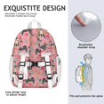 thumbnail image 5 of Shiba Inu Dog and Flower Floral Backpack for School,Cute School Bag,Schoolbag with Adjustable Shoulder Straps & Padded Back,15"x11.42"x5.5", 5 of 6