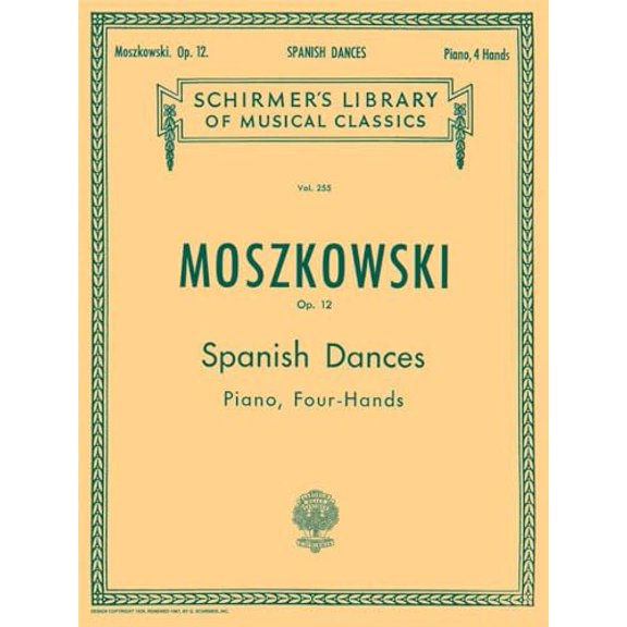 Pre-Owned 5 Spanish Dances, Op. 12: Schirmer Library of Classics Volume 255 Piano Duet, 9780793564910, 0793564913, Paperback,
