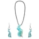 thumbnail image 1 of 1 de aretes de collar de cristal de a rayas de moda para mujer, 1 of 9