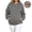 Gray, variant on Women Maternity Zip Hoodie Long Sleeve Oversized Sweatshirt Soft Casual Pregnancy Hooded Jacket with Pockets