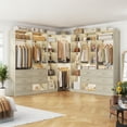 thumbnail image 5 of Homieasy Complete Corner & Straight Closet Organizer Suite:1 Corner Shelf Unit + 4 Tower Systems ( 4-Drawer+ 6-Drawer Options), 24+ Shelves, 4 Hanging Rods, Heavy Duty for Walk-In Closets, White Oak, 5 of 8