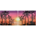 thumbnail image 3 of Palm Tree Kitchen Curtains 2 Panels UV Protected Tier Curtains, Half Window Curtains Kitchen Tiers for Guest Room Bathroom Sink Laundry Room Basement,36 x 27 Inch, 3 of 7