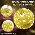 thumbnail image 3 of 20 Inch Large Mirror Disco Ball, Hanging Party Decor with Glass Mirror Tiles for Wedding, Stage, Dance Floor & Holiday Decoration, Golden, 3 of 10