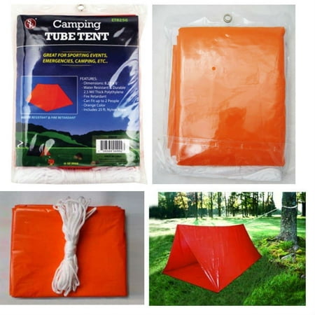 2 Persons Tube Tent Emergency Survival Hiking Camping Shelter Outdoor Portable, * Must-have for the lightweight backpacker * Dimensions: 8.25 X 6 By