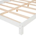 thumbnail image 5 of Full Size Platform Bed with House-Shaped Headboard, Solid Wood Platform Bed Frame with Wooden Slats Support for Teens, Dorm, Bedroom, Guest Room, No Box Spring Needed, White, 5 of 7