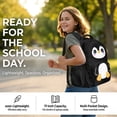 thumbnail image 4 of Bulopur Cute Penguin Print Kids Backpack Set 4 Pcs Durable Breathable Kids School Bag with Lunch Box, Pencil Case and Water Bottle Cover for Toddler Boys and Girls, 4 of 7