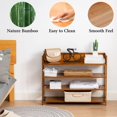 thumbnail image 4 of Bamboo Shoe Rack, 4-Tier Shoe Rack Organizer for Entryway Hallway Closet, Brown(31.50''L), 4 of 7