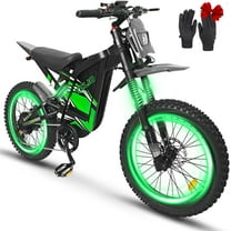 Electric Bike for Adults, Peak-4000W, Max 40MPH and 70Miles Electric Motorcycle,19" Fat Tire Dirt Bike, 7-Speed E-Bike with Full Suspension, Hydraulic Brakes